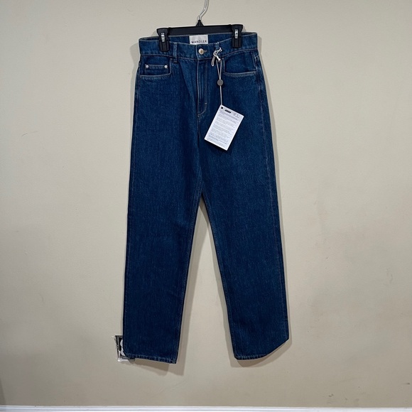 NWT Wandler denim pants fit poppy size26 cotton dark denim high waisted straight - Picture 1 of 8